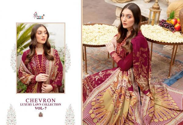 Shree Chevron Luxury Lawn Collection 7 Designer Pakistani Salwar Suits